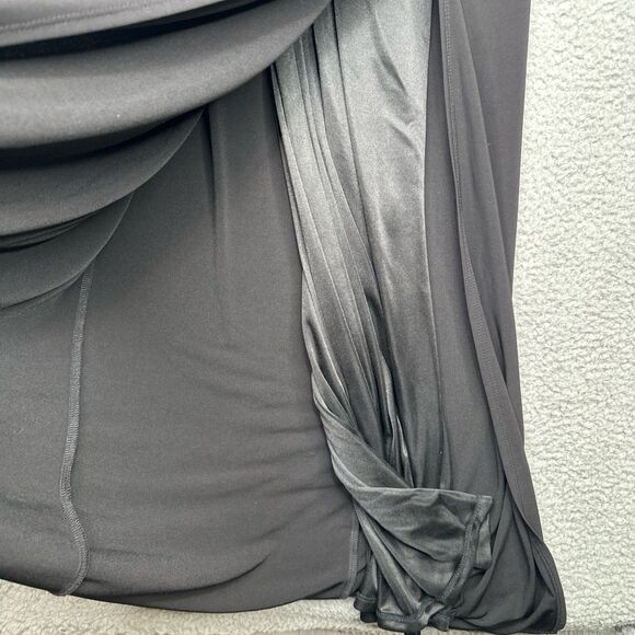 LAUNDRY BY SHELLI SEGAL Cold Shoulder Jersey Gown (Size 4) Black - Picture 6 of 8